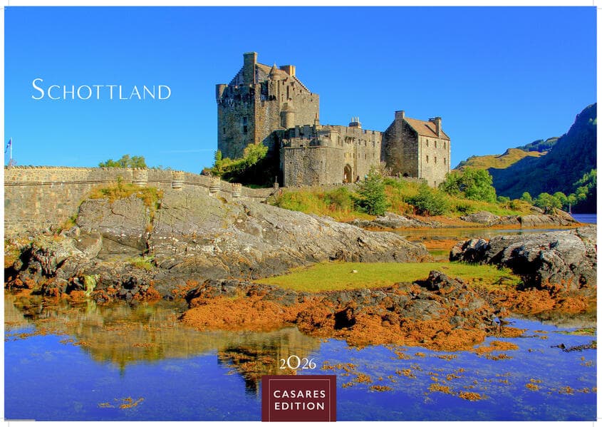 Schottland Kalender 2026 - Wandkalender | Fotokalender England 35x50cm Grosses Format - Faszinierende Bilder von schottischen Highlands, Lochs, Küsten und Nationalparks