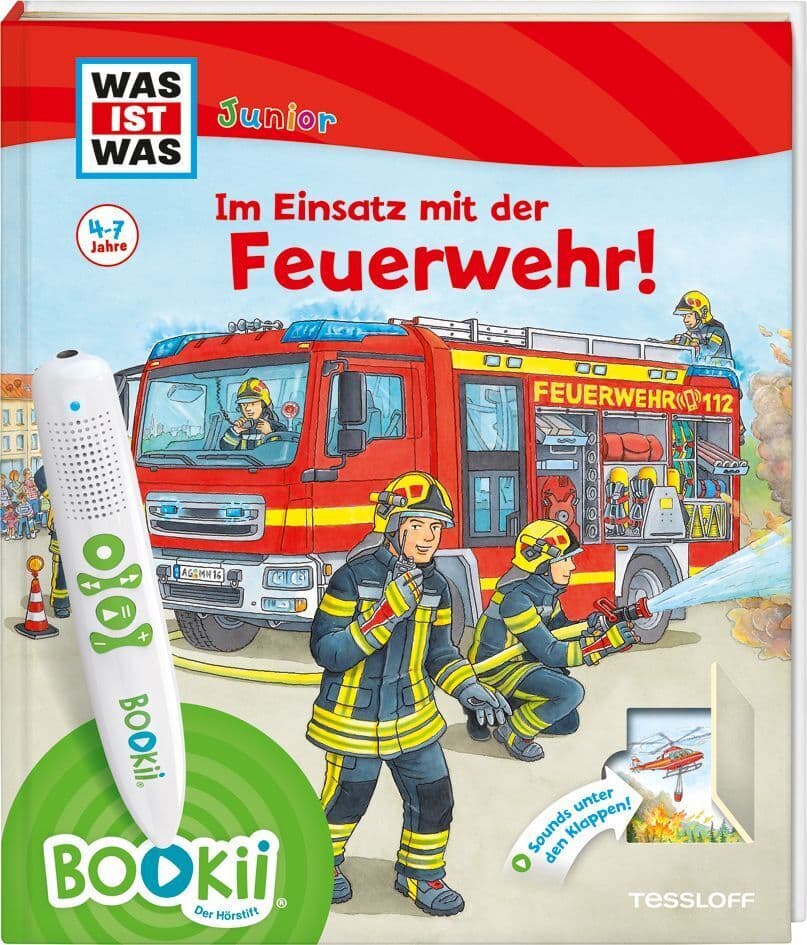 BOOKii® WAS IST WAS Junior Im Einsatz mit der Feuerwehr!: Sounds unter den Klappen!