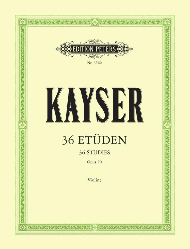 36 Etüden op. 20 "Für die Violine""