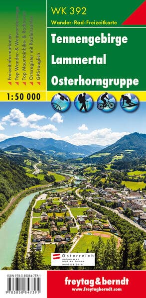 Tennengebirge, Lammertal, Gosaukamm 1 : 50 000. WK 392