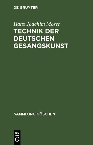 Technik der deutschen Gesangskunst