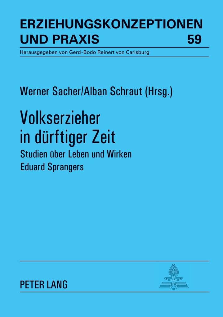 Volkserzieher in dürftiger Zeit