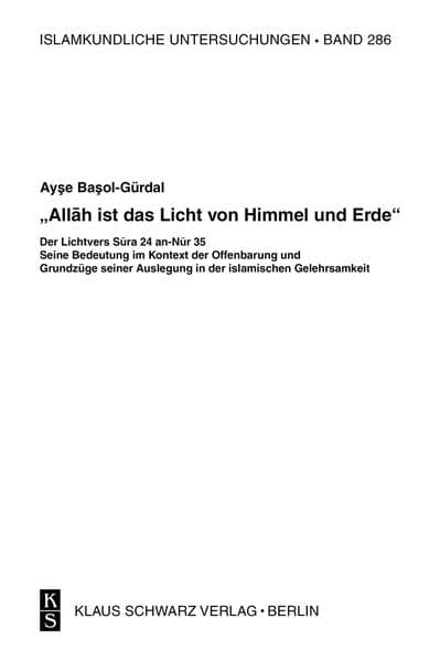 "Allah ist das Licht von Himmel und Erde"