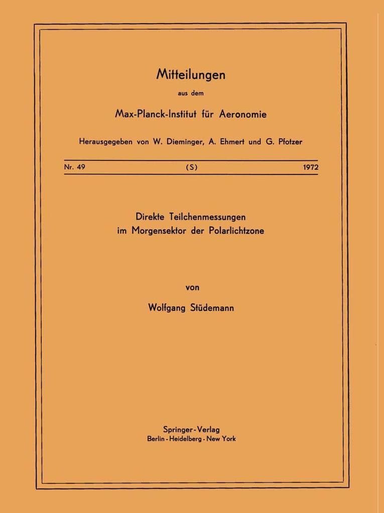 Direkte Teilchenmessungen im Morgensektor der Polarlichtzone