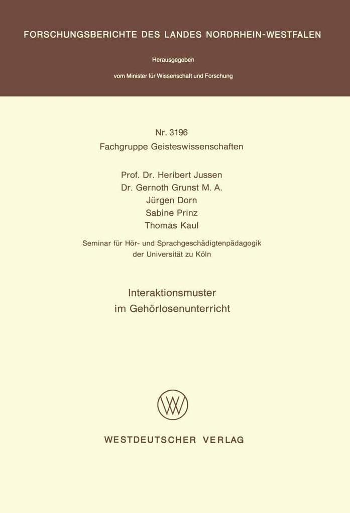 Interaktionsmuster im Gehörlosenunterricht