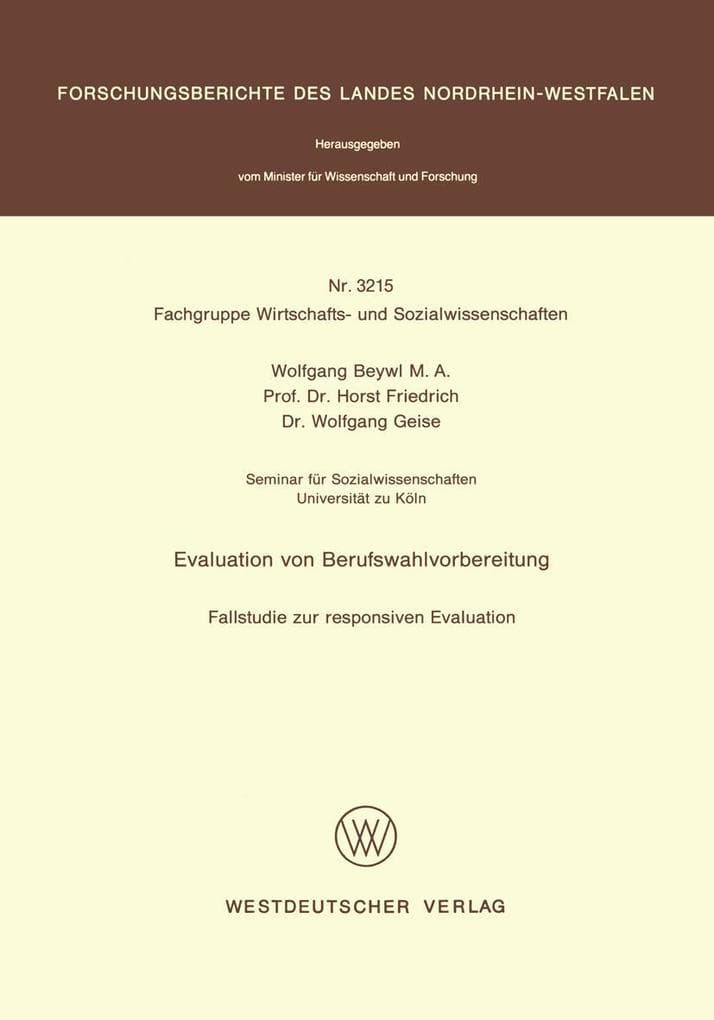 Evaluation von Berufswahlvorbereitung