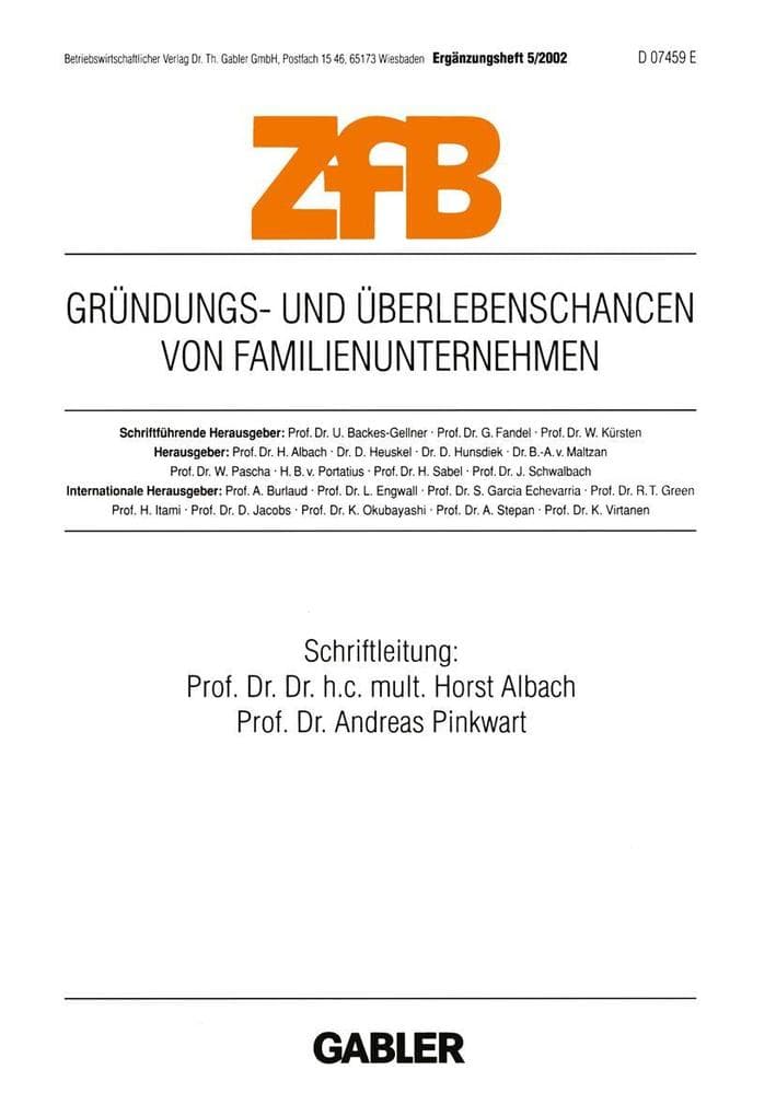 Gründungs- und Überlebenschancen von Familienunternehmen