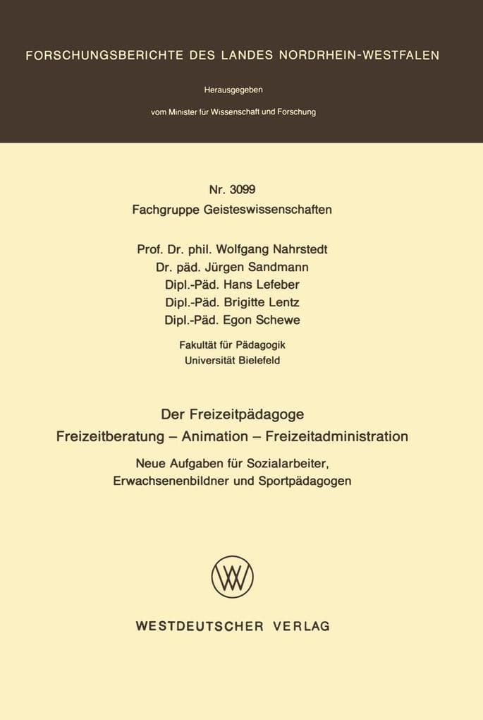 Der Freizeitpädagoge Freizeitberatung - Animation - Freizeitadministration
