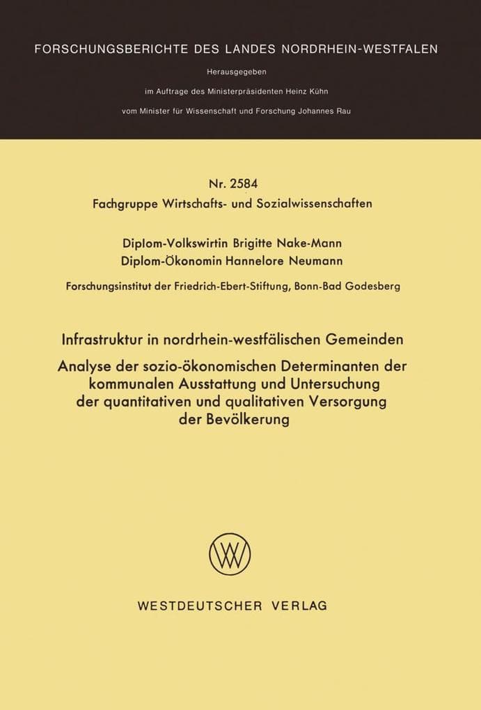 Infrastruktur in nordrhein-westfälischen Gemeinden
