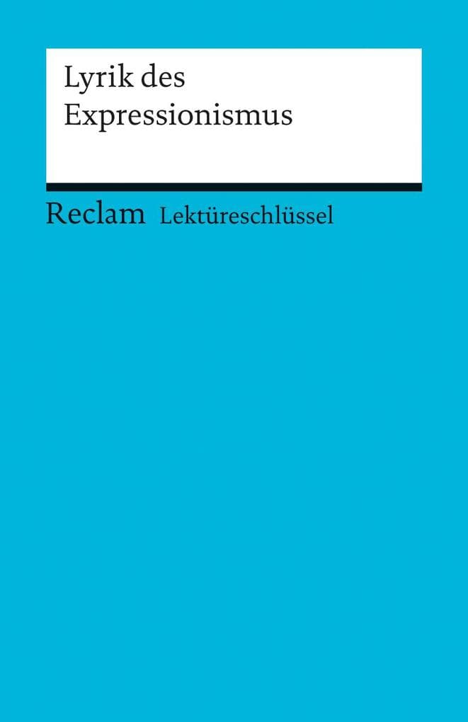 Lyrik des Expressionismus