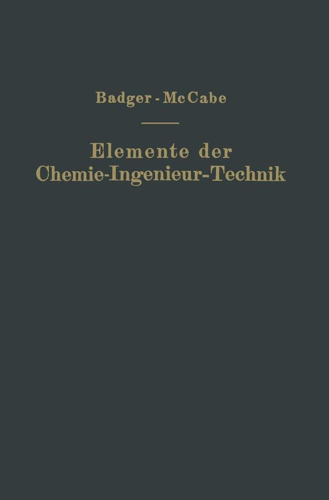 Elemente der Chemie-Ingenieur-Technik