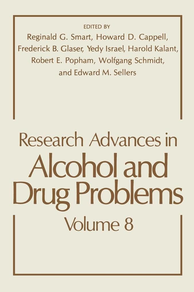 Research Advances in Alcohol and Drug Problems