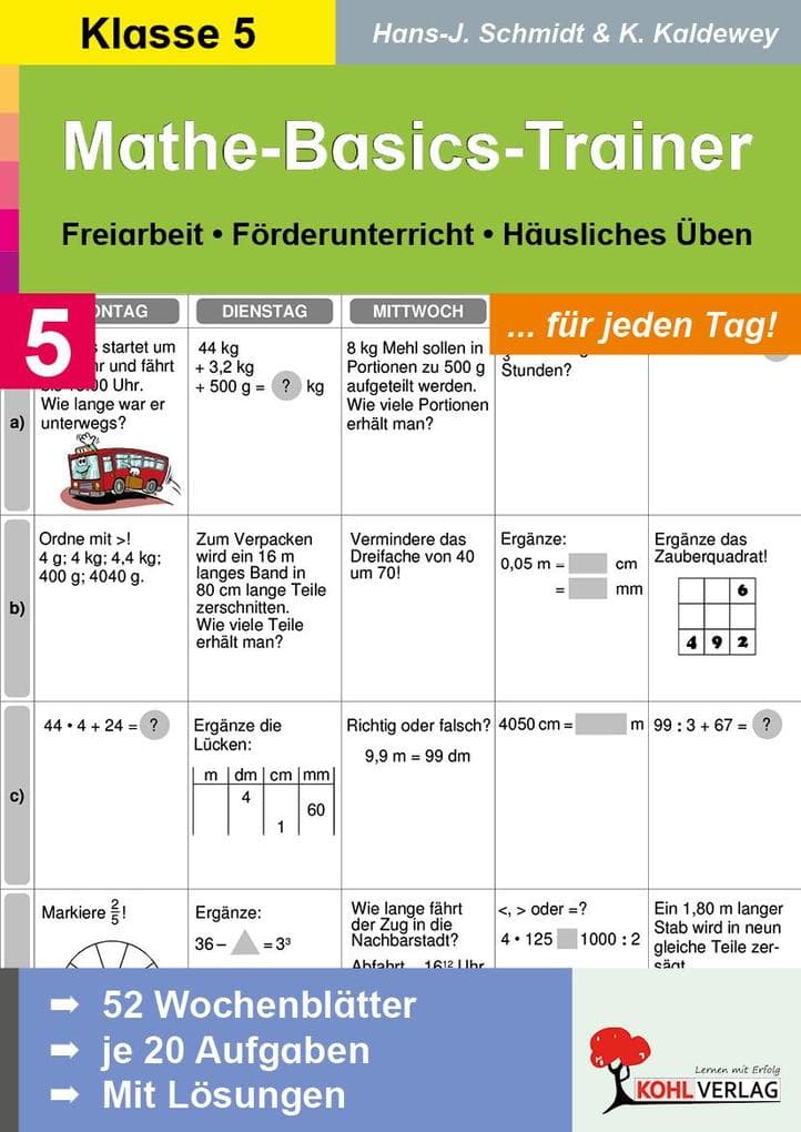 Mathe-Basics-Trainer 5. Schuljahr