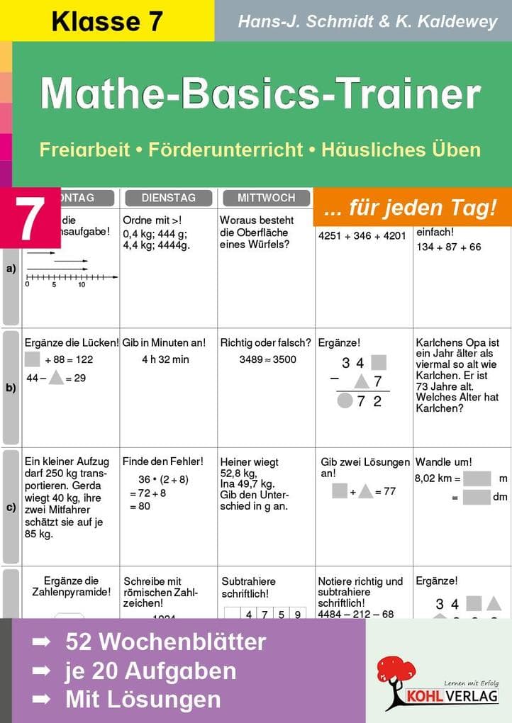 Mathe-Basics-Trainer 7. Schuljahr