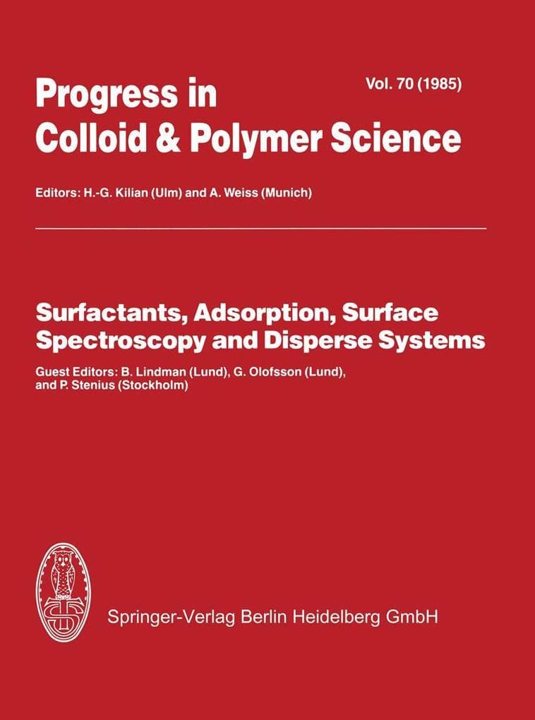 Surfactants, Adsorption, Surface Spectroscopy and Disperse Systems