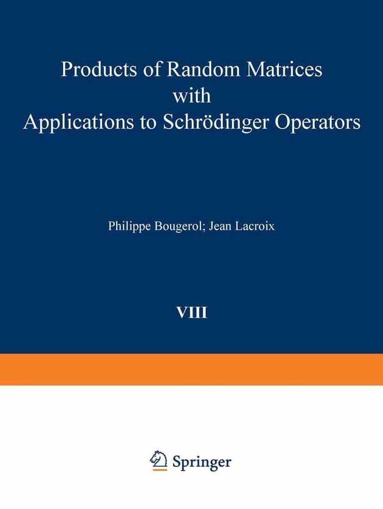Products of Random Matrices with Applications to Schrödinger Operators