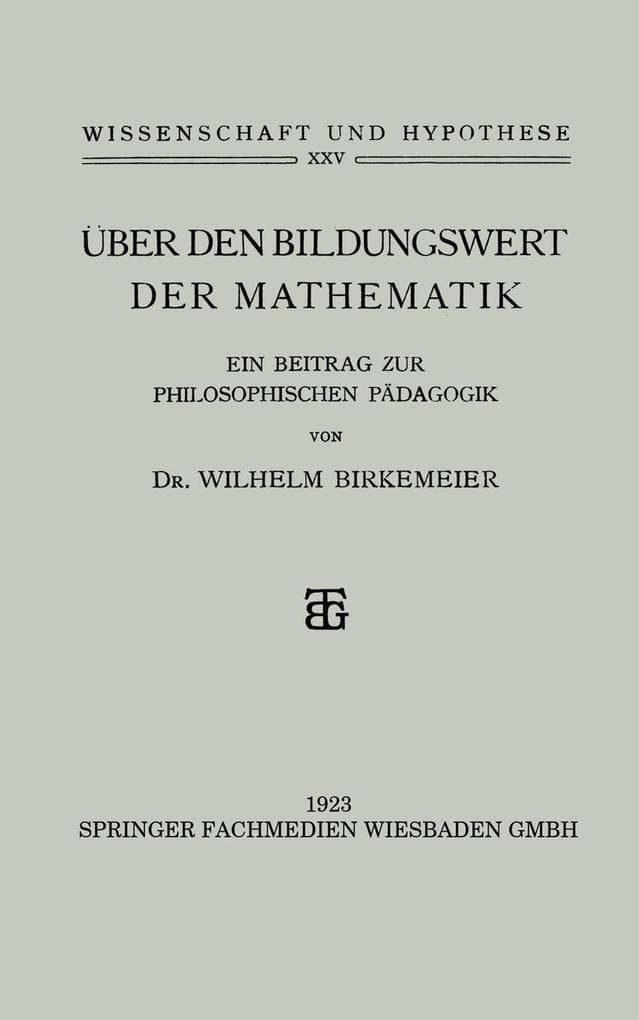 Über den Bildungswert der Mathematik