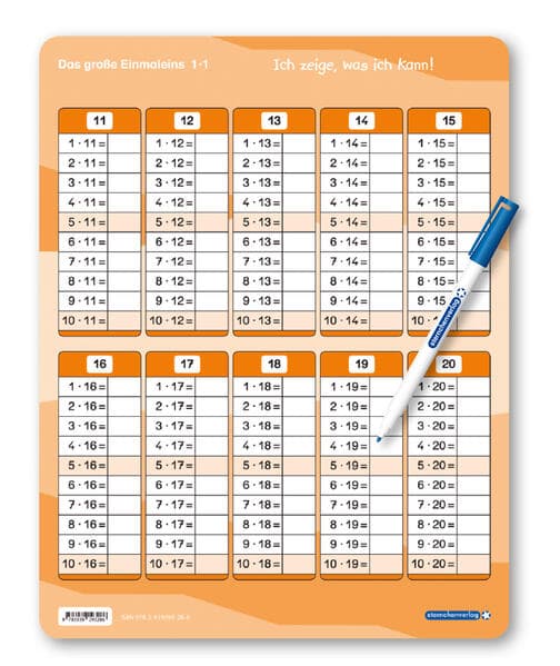 Das große Einmaleins mit Stift