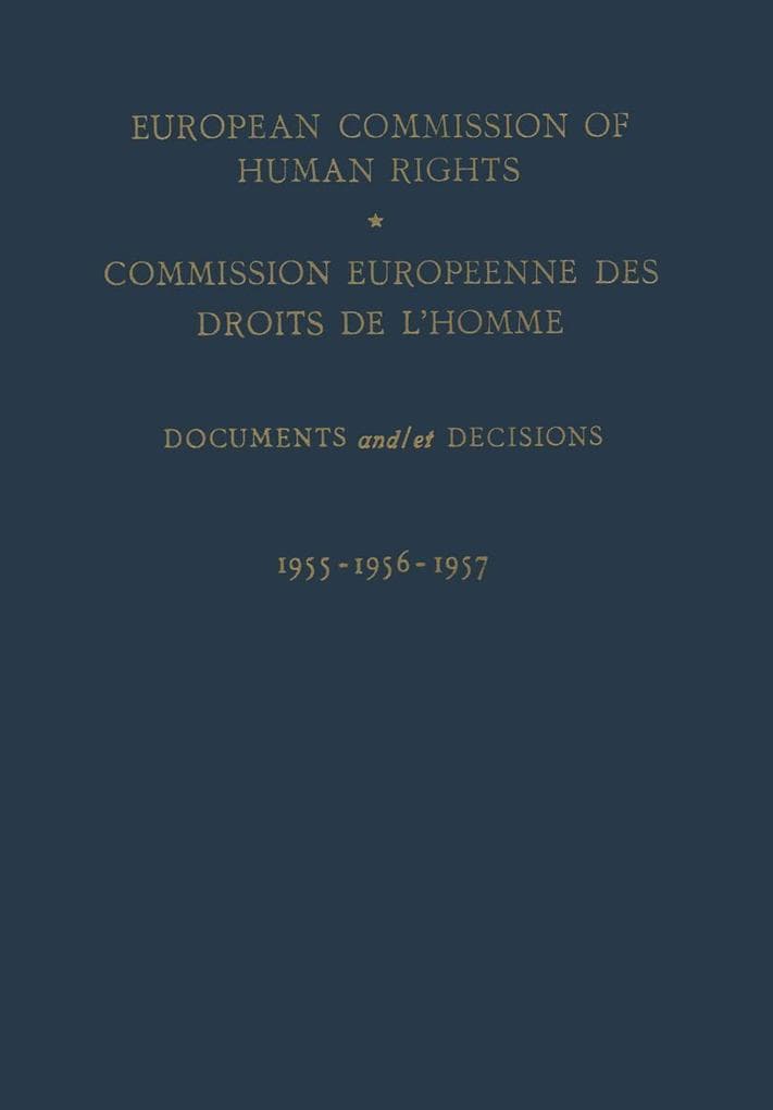 European Commission of Human Rights / Commission Europeenne des Droits de l'Homme