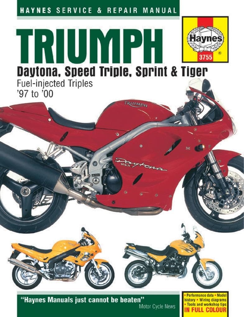 Triumph Daytona, Speed Triple, Sprint & Tiger 885/955cc (97 - 05)