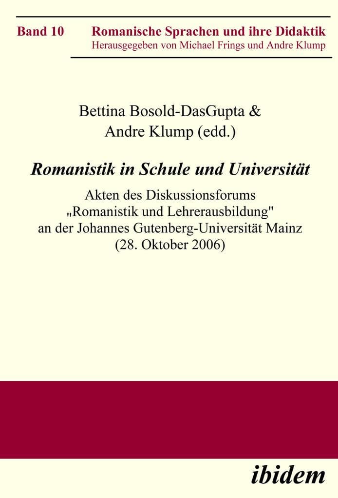 Romanistik in Schule und Universität