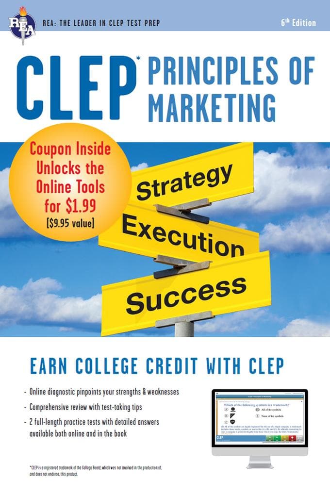 CLEP® Principles of Marketing Book + Online