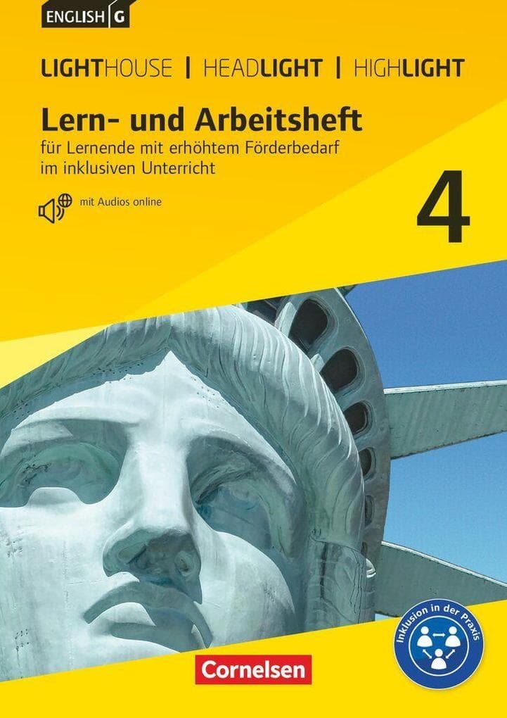 English G Lighthouse / English G Headlight / English G Highlight 04: 8. Schuljahr. Lern- und Arbeitsheft für Lernende mit erhöhtem Förderbedarf im inklusiven Unterricht