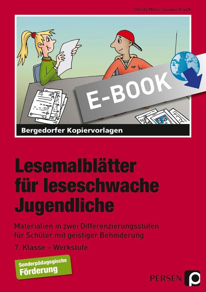 Lesemalblätter für leseschwache Jugendliche