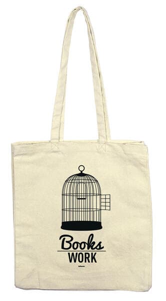 Stofftasche Books Work