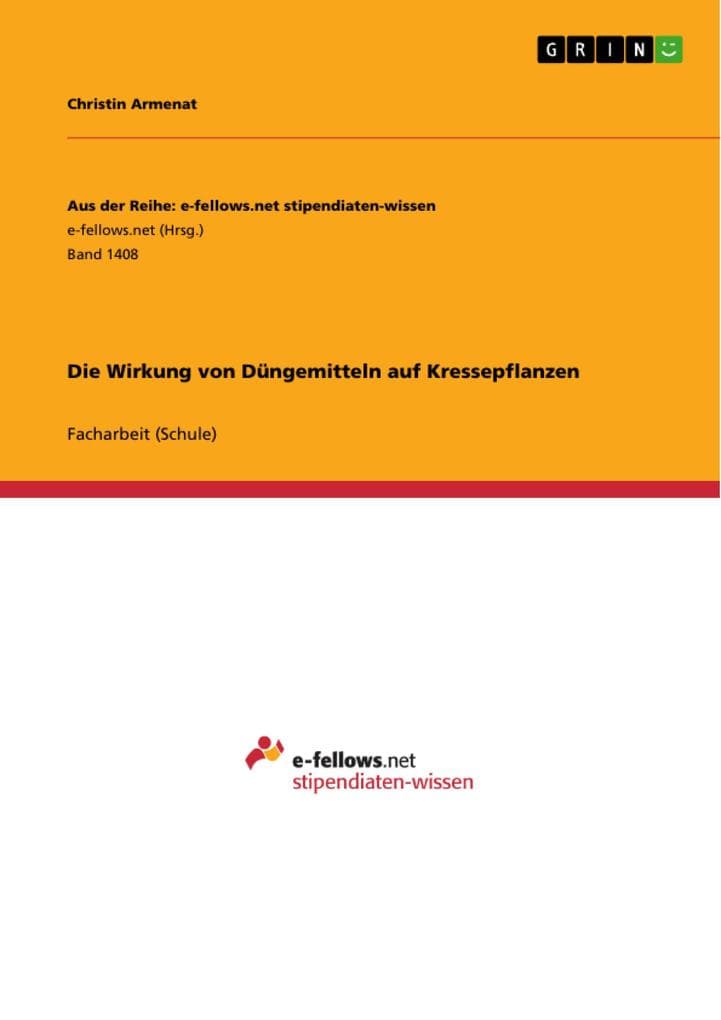 Die Wirkung von Düngemitteln auf Kressepflanzen