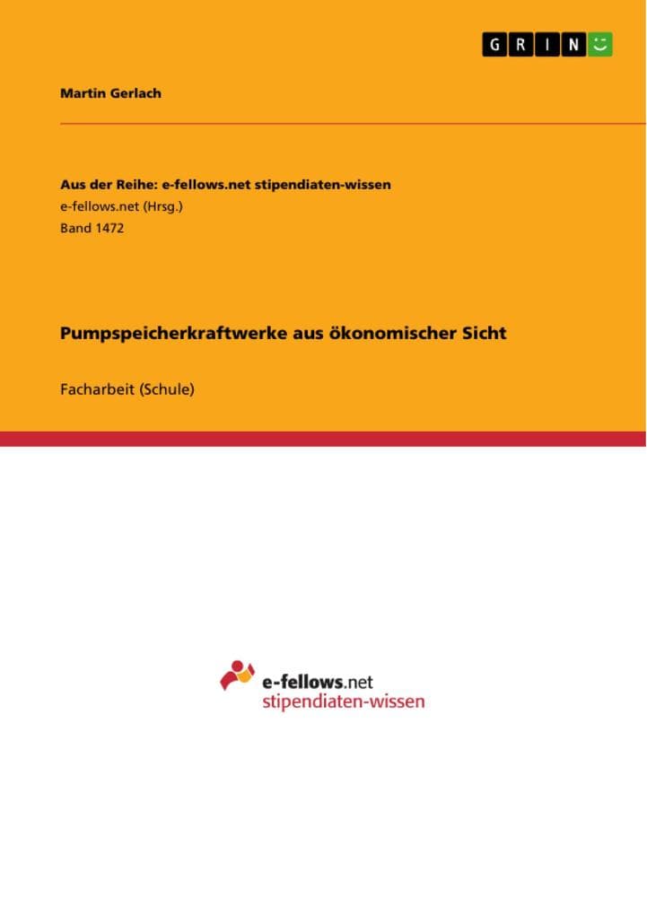 Pumpspeicherkraftwerke aus ökonomischer Sicht