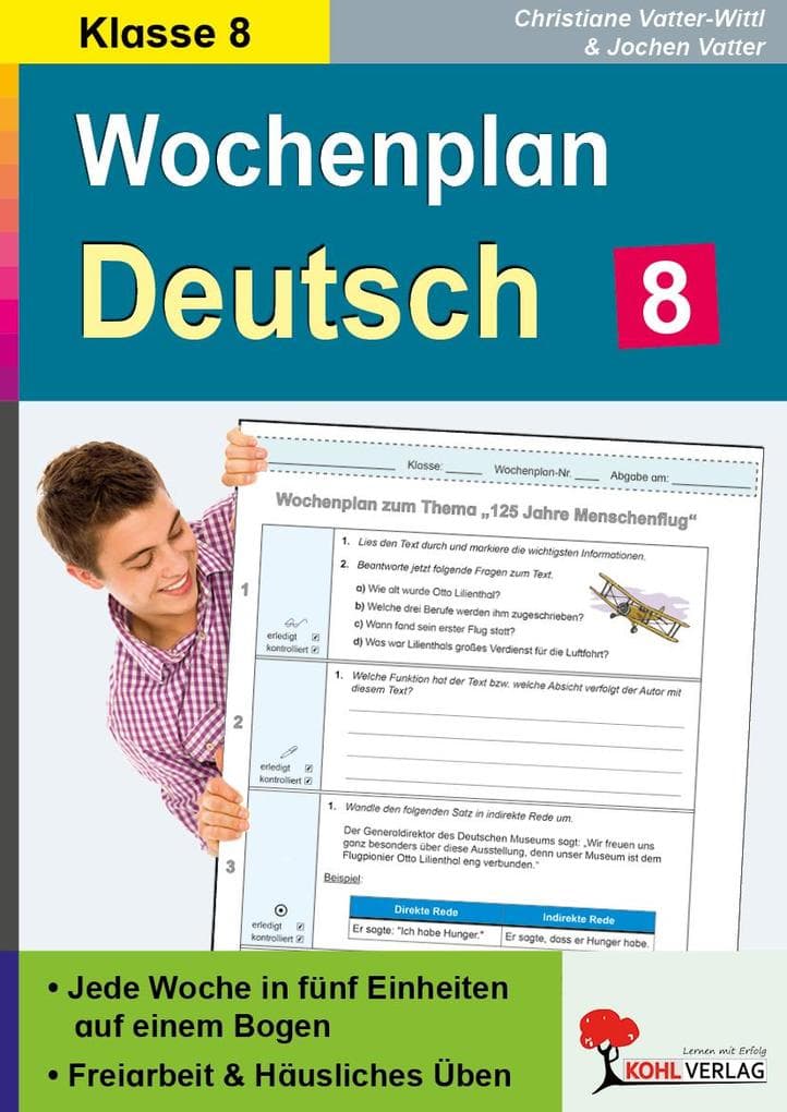 Wochenplan Deutsch / Klasse 8
