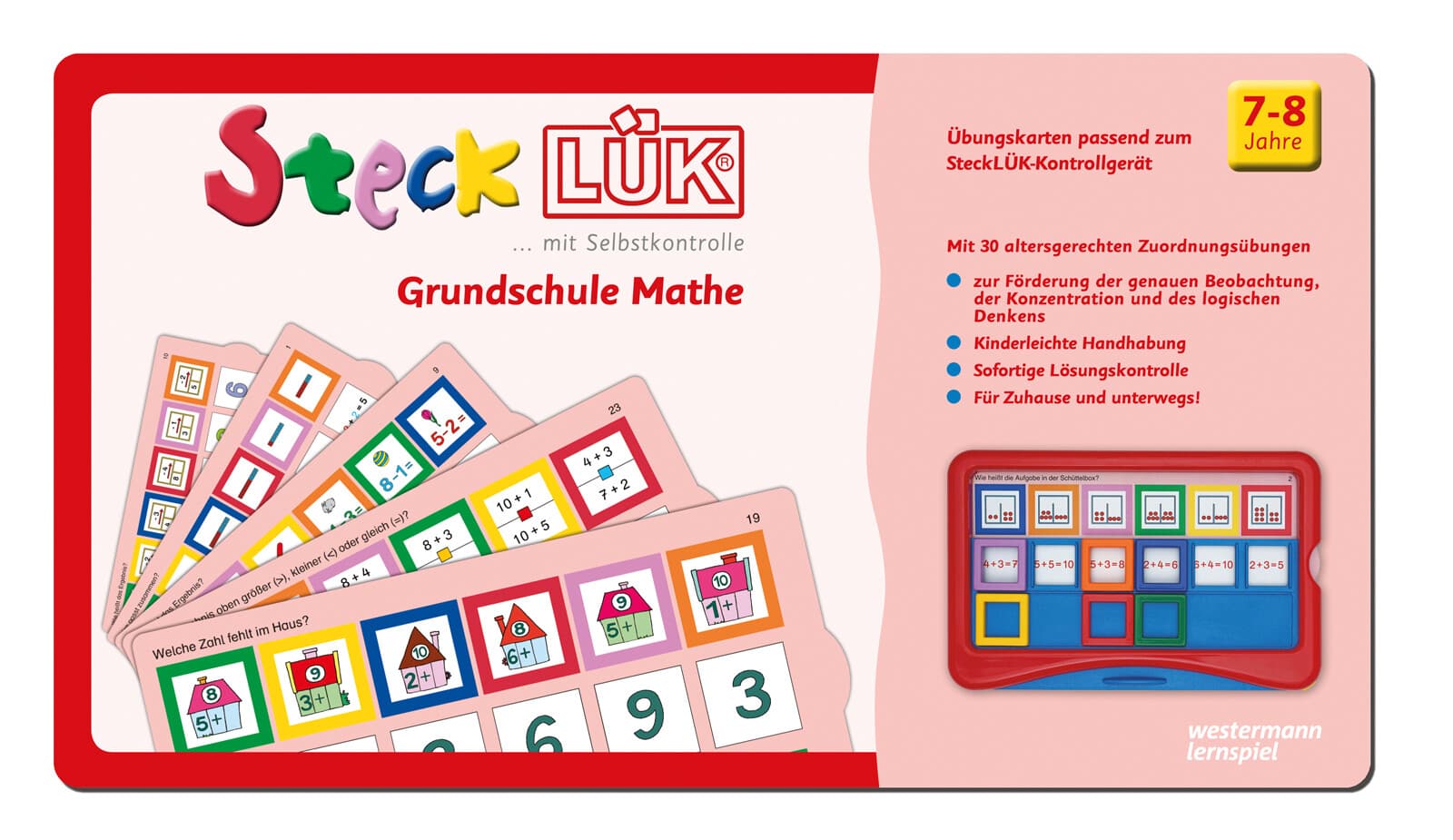 SteckLÜK. Grundschule Mathe: Alter 7 - 8 (rot)