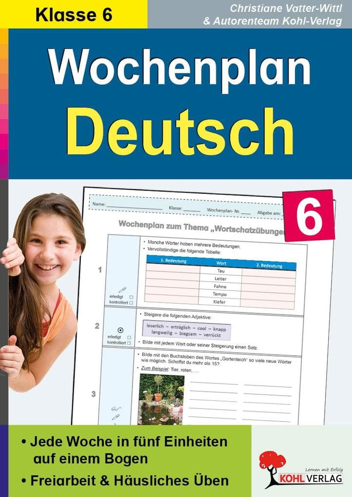 Wochenplan Deutsch / Klasse 6