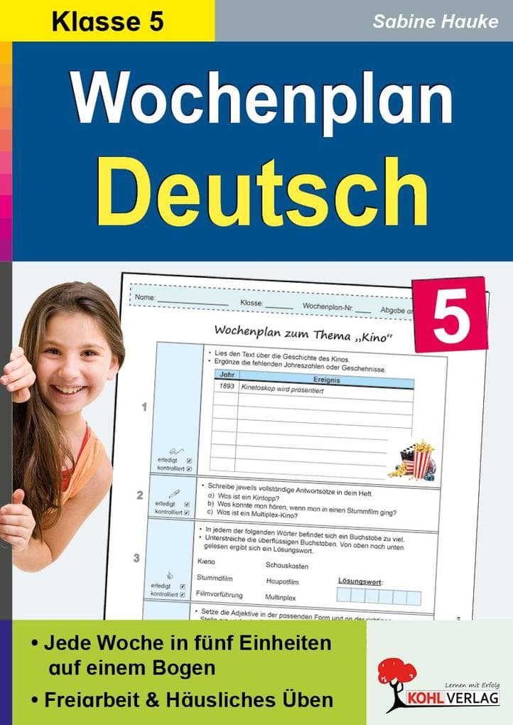Wochenplan Deutsch / Klasse 5