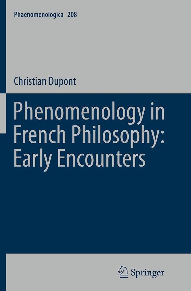 Phenomenology in French Philosophy: Early Encounters