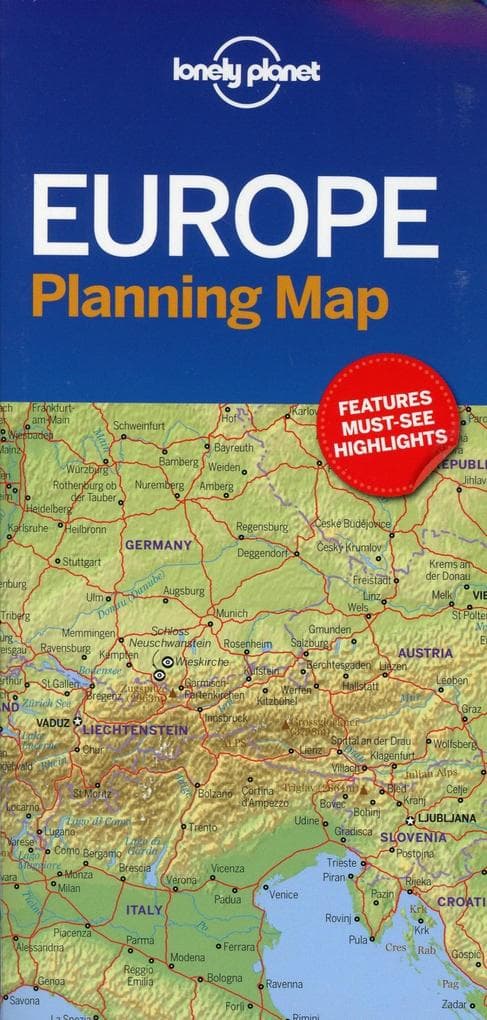 Lonely Planet Europe Planning Map