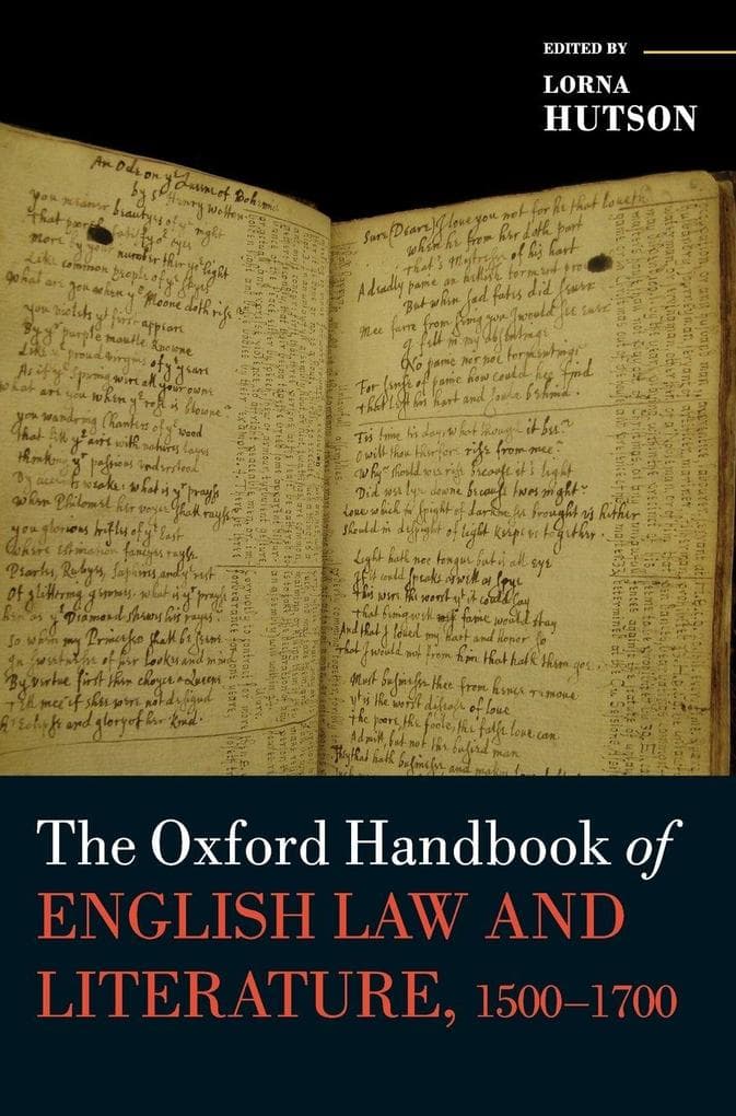 Oxford Handbook of English Law and Literature, 1500-1700