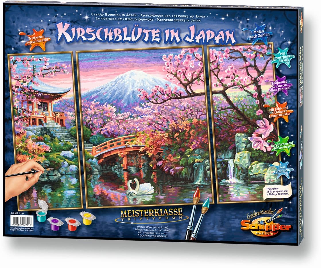 Schipper Malen nach Zahlen - Kirschblüte in Japan (Triptychon)