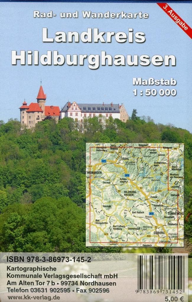 Landkreis Hildburghausen 1 : 50 000 Rad- und Wanderkarte
