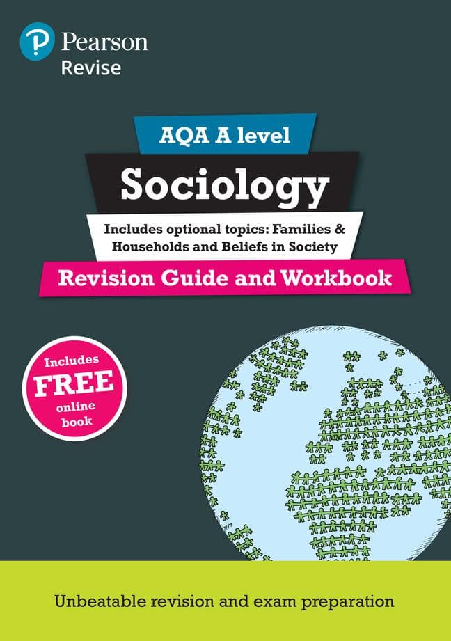 Pearson REVISE AQA A level Sociology Revision Guide and Workbook inc online edition - for 2025, 2026 exams