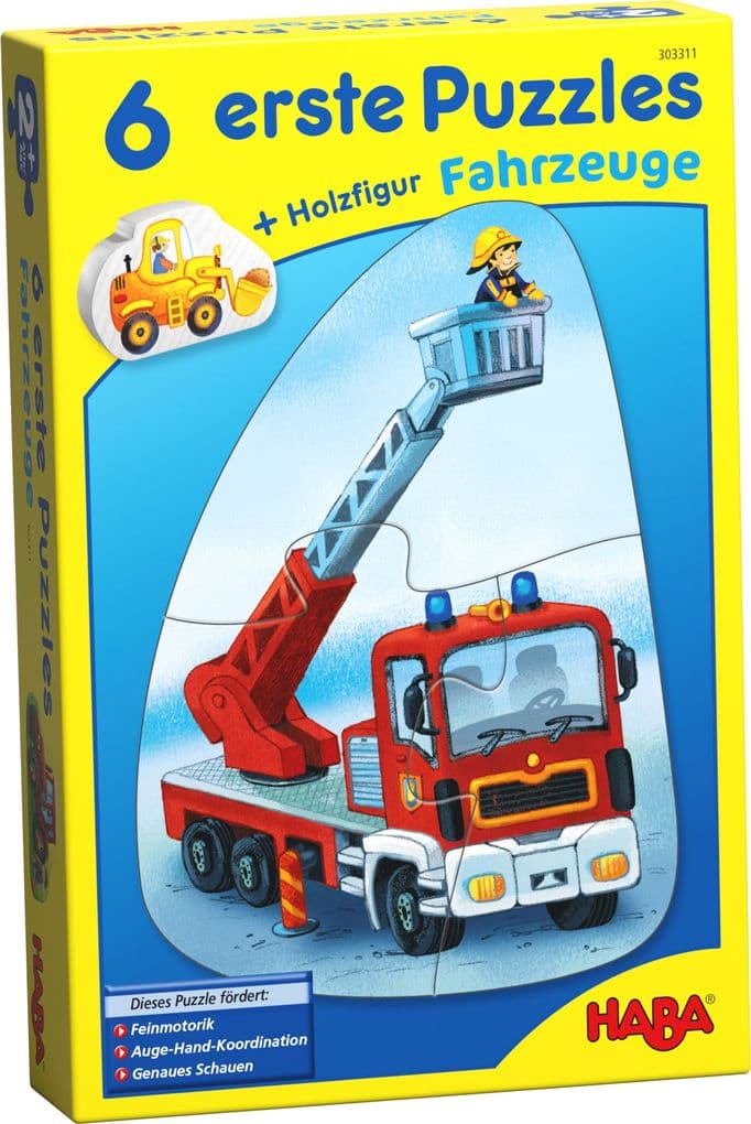 6 erste Puzzles - Fahrzeuge