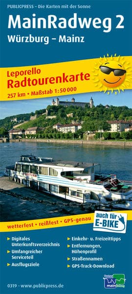 Main-Radweg 2, Würzburg - Mainz 1:50 000