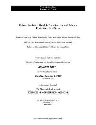 Federal Statistics, Multiple Data Sources, and Privacy Protection