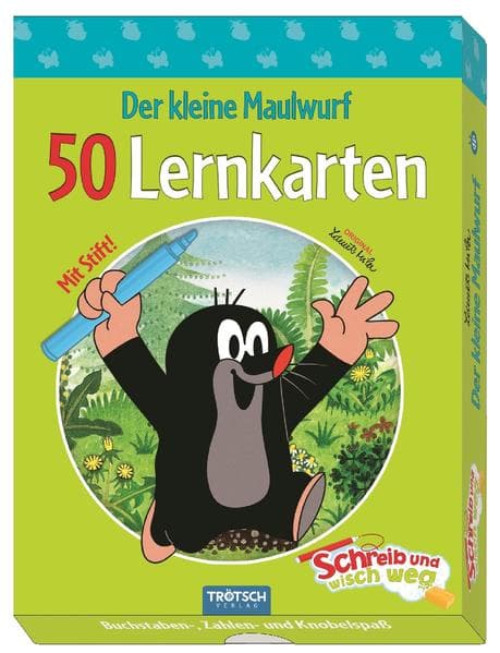 Der kleine Maulwurf Lernkarten Schreib-und-wisch-weg in Box