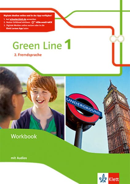 Green Line 1. Ausgabe 2. Fremdsprache ab 2018. Workbook mit Audios Klasse 6