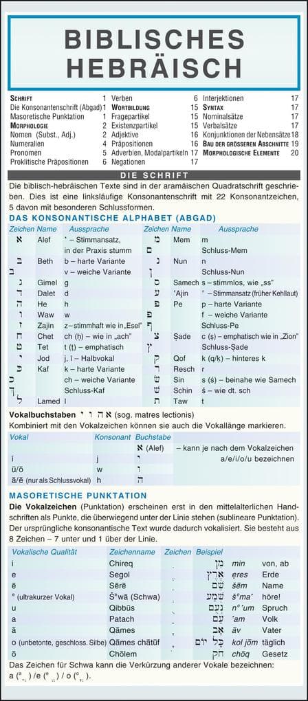 Biblisches Hebräisch - Kurzgrammatik. Die komplette Grammatik anschaulich und verständlich dargestellt