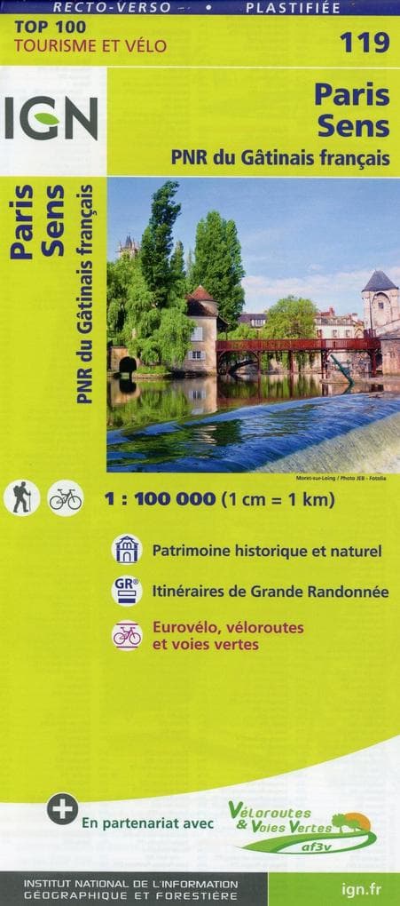 Paris Sens 1:100 000