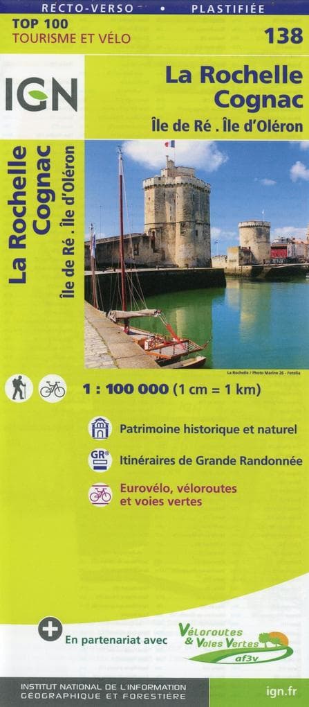 La Rochelle Cognac 1:100 000