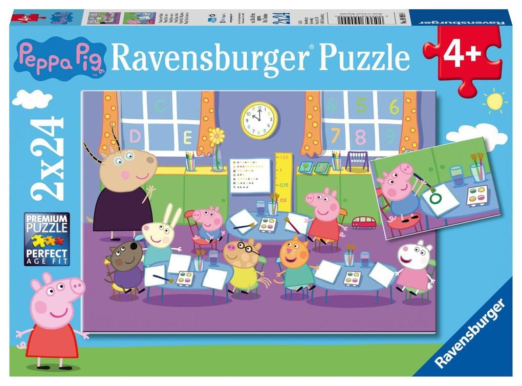 Peppa in der Schule Puzzle 2 x 24 Teile